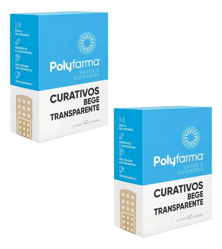 Curativo Polyfarma Bege 40 Unidades