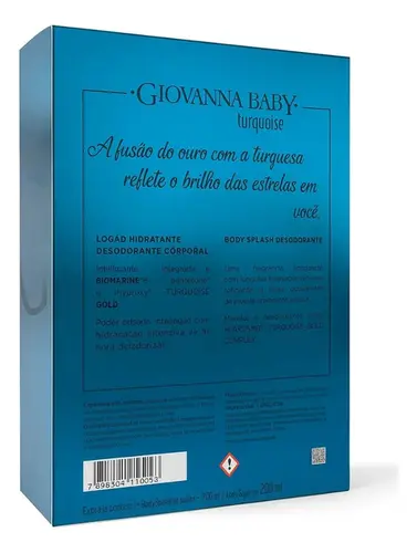 Kit Giovanna Baby Turquoise com Body Splash 250ml + Loção Hidratante 200ml