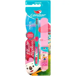 Escova Dental Macia Lilica Ripilica Condor Júnior Cabeça P Grátis Estojo Protetor