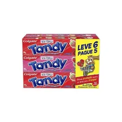 Creme Dental Infantil Tandy Morango + Tutti-Fruti 50G Leve 6 Pague 5
