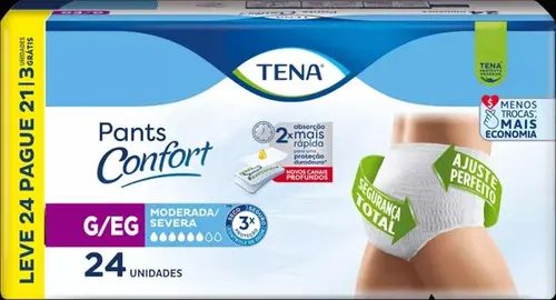 Roupa Íntima Tena Pants Confort 24 Unidades  G/EG