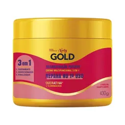 Creme de Tratamento Niely Gold Reconstrução Potente Queratina 430g