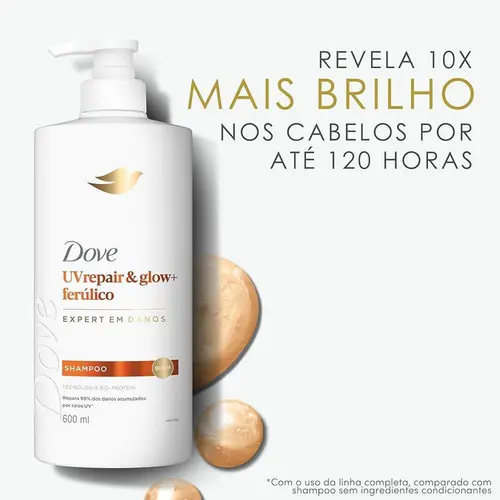 Shampoo Dove UV Repair & Glow + Ferúlico 600ml