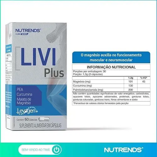Liviplus (PEA + Curcumina + Magnesio) 60 Cápsulas - Nutrends