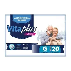 Fralda Geriátrica VitaPlus Sênior G 20 Unidades