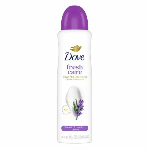 Desodorante Antitranspirante Aerossol Dove Fresh Care Lavanda & Baunilha 72h 150ml