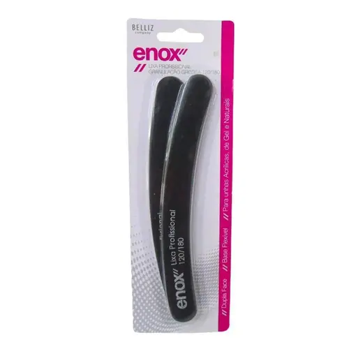 Lixa Profissional Enox Granulação Grossa 120/180 Banana Com 2 Unidades 1737