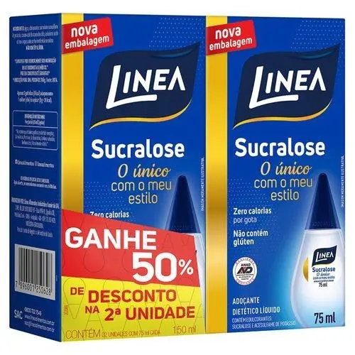 Adoçante Líquido Linea Sucralose Pack 2 Unidades 75ml Cada