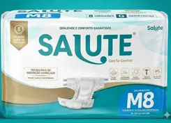 Fralda Geriátrica Salute Sênior Premium - Tamanho M - 08 Unidades