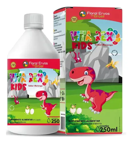 Vita Rex Kids Polivitamínico Infantil 250ml Sabor Morango