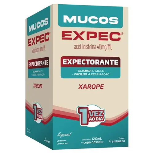 Acetilcisteína Mucos Expec 20 mg/mL Xarope Infatil 120 mL