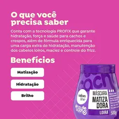 Mascara Matizadora Roxa Salon Line To De Cacho  300Gr