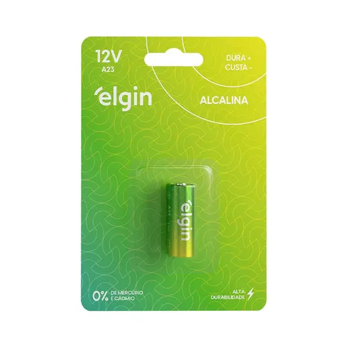 Bateria 12V Alcalina A23 Elgin 1 Unidade