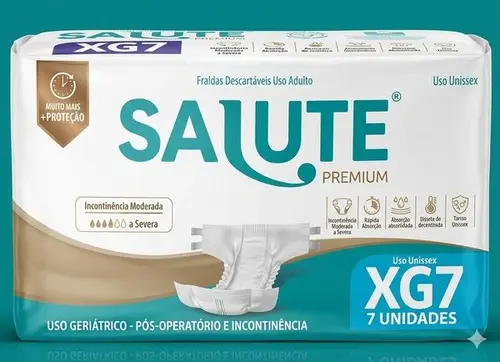 Fralda Geriátrica Salute Premium Xg 7 Unidades
