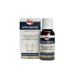 Vitamina D3 + K2 2.000ui 20ml Sabor Menta Vitafor