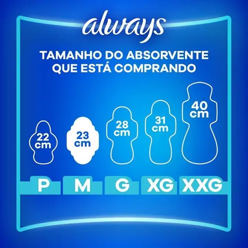 Absorvente Always Cobertura Suave Com Abas M 8 Unidades