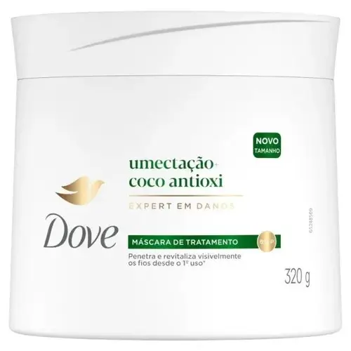 Máscara Capilar Dove 2 em 1 Umectação + Coco Antioxi 320g