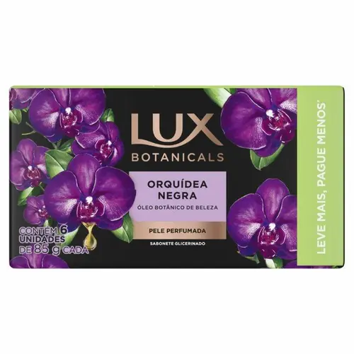 Sabonete Lux Botanicals Orquidea Negra 85g Kit com 6 Unidades