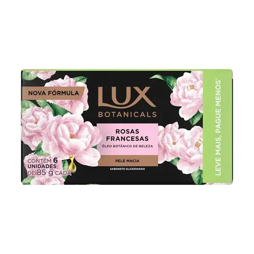 Sabonete Lux Botanicals Rosas Francesas 85gr Kit com 6 Unidades