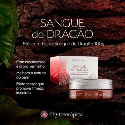 Mascara Argila Facial Sangue De Dragão Phytoervas 100g