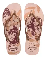 Chinelo Havaianas Slim Disney Princesas Rosa Ballet 39/40