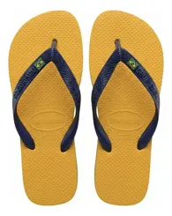 Chinelo Havaianas Brasil Amarelo Pop/Marinho 41/42