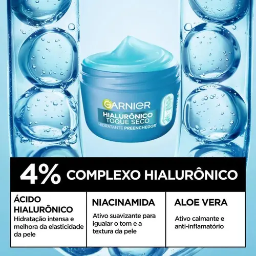 Hidratante Preenchedor Facial Garnier Hialurônico Toque Seco e Preenchimento 85g
