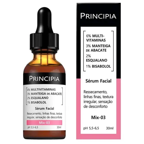 Sérum Principia Mix-03 (Multi Vitaminas + Manteiga De Abacate + Esqualano + Bisabolol) 30mL