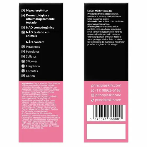 Sérum Principia Mix-03 (Multi Vitaminas + Manteiga De Abacate + Esqualano + Bisabolol) 30mL