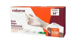 Luvas Látex Tamanho M 100 Unidades com Pó Vabene