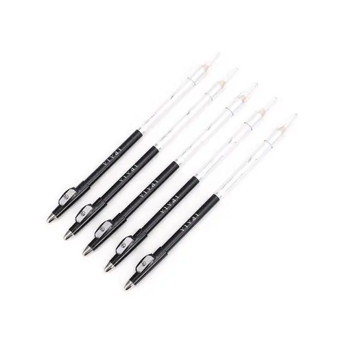Lápis Delineador Olhos Duplo Branco e Preto Vivai