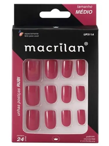 Unhas Posticas Macrilan Bailarina Rubi