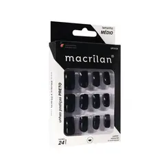 Unhas Posticas Macrilan Bailarina Preto