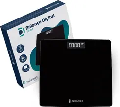 Balanca Digital Capacidade 180 kg Preta Dellamed