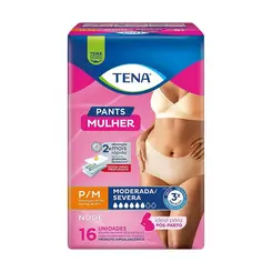 Roupa Íntima Descartável Tena Pants Mulher P/M 16 unidades