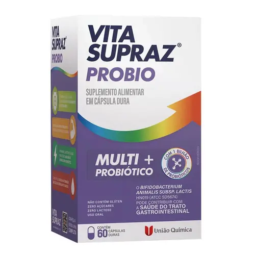 Probiótico Vita Supraz Probio Multi + Probiótico 60 Cápsulas
