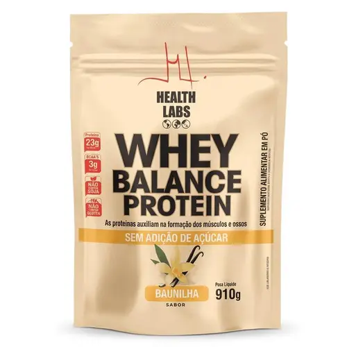 Whey Balance Protein Health 910g Baunilha Health Labs Refil