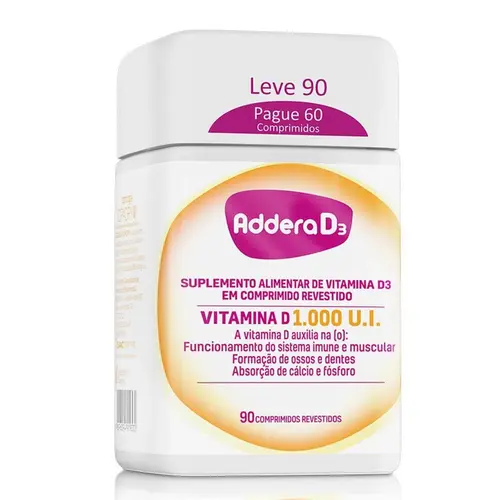 Addera D3 Vitamina D 1.000UI  90 Comprimidos