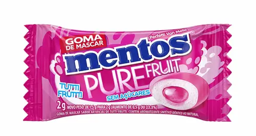 Bala Mentos Pure Fruit Tutti-Frutti 10 Unidades