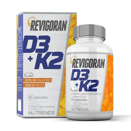 Revigoran Vitamina D3 + K2 Nutrends 60 cápsulas sem Sabor