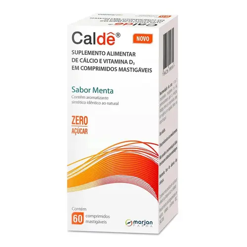 Suplemento Alimentar de Cálcio E Vitamnina D Caldê Sabor Menta Mastigáveis 60 comprimidos