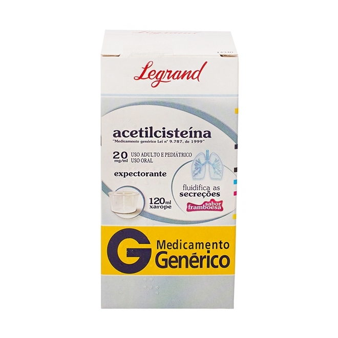 Acetilcisteína Xarope Infantil 20mg - EMS - 120ml