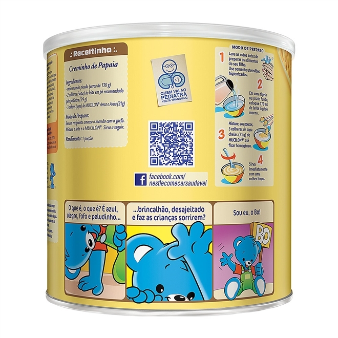 Compre Cereal Infantil Mucilon Sabor Arroz E Aveia 400 Gramas