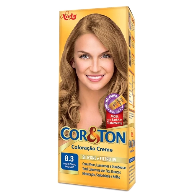 TINTURA COR & TON - COR 8.3 LOURO CLARO DOURADO